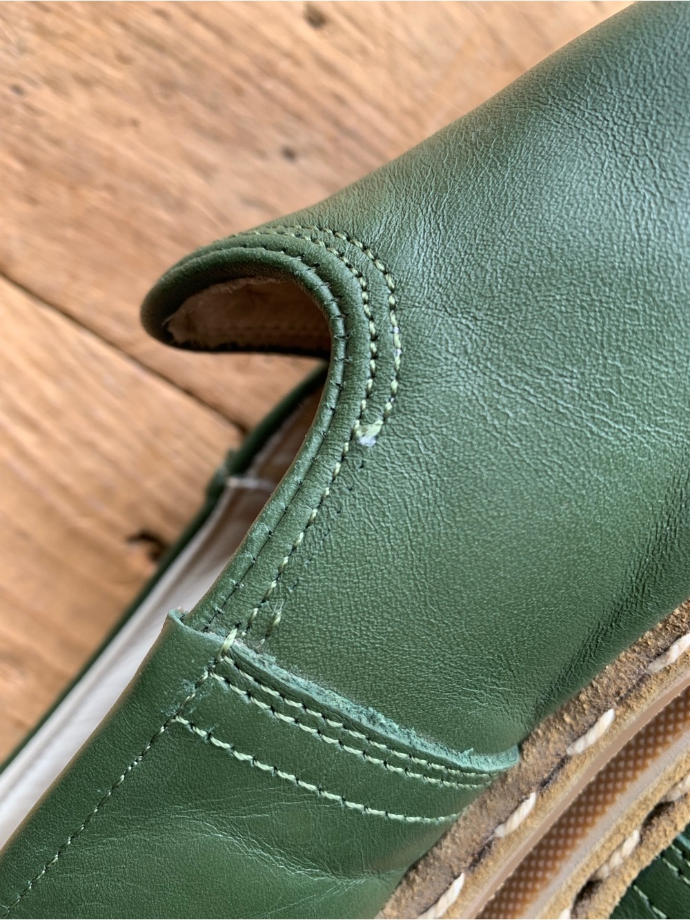 Sabah Green Leather Handmade Turkish shoes - Picture 3 of 9